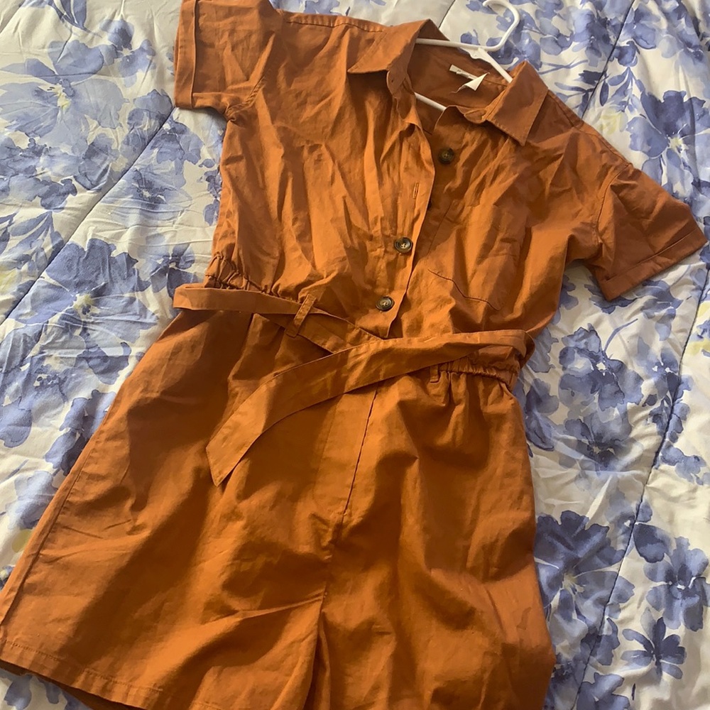 Burnt orange romper, brand new never been worn.